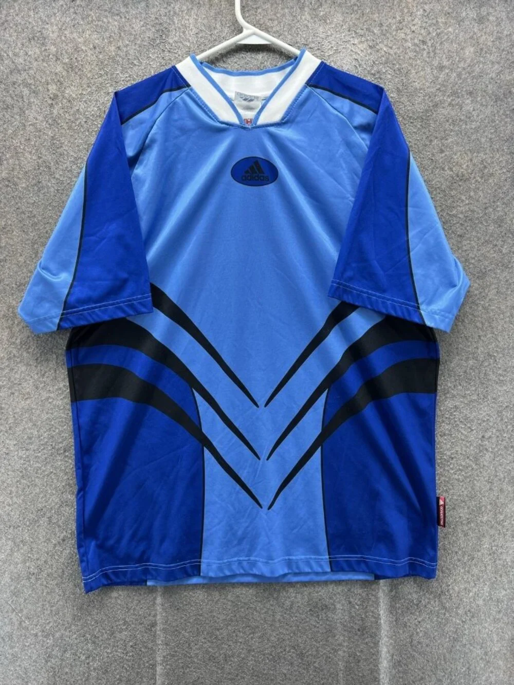 Vintage Adidas Jersey Mens Large Blue Soccer Jersey Top 90s Goalkeeping Shirt